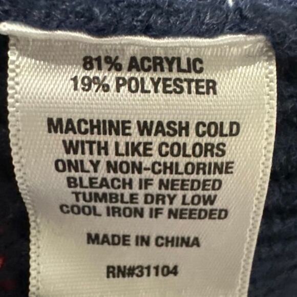 Crown & Ivy v neck plaid pullover sweater woman’s size medium, blue, green, red - Picture 4 of 4